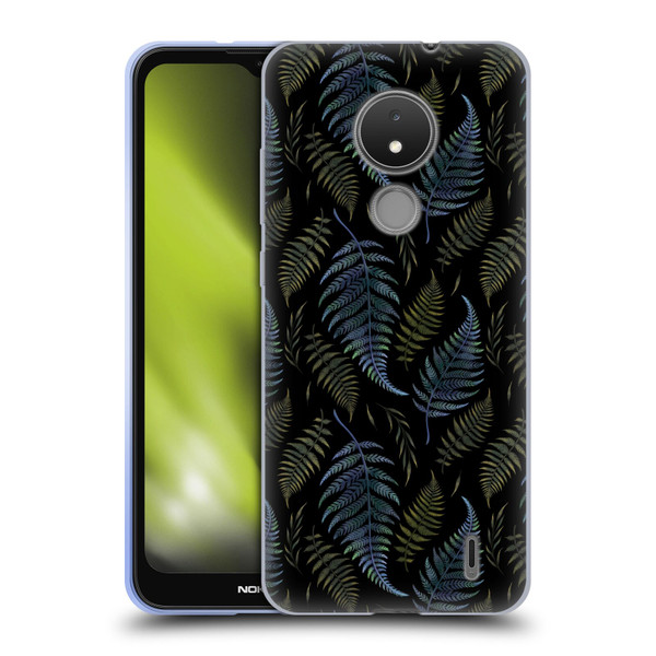 Episodic Drawing Pattern Leaves Soft Gel Case for Nokia C21