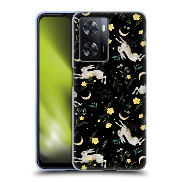 Episodic Drawing Pattern Bunny Night Soft Gel Case for OPPO A57s
