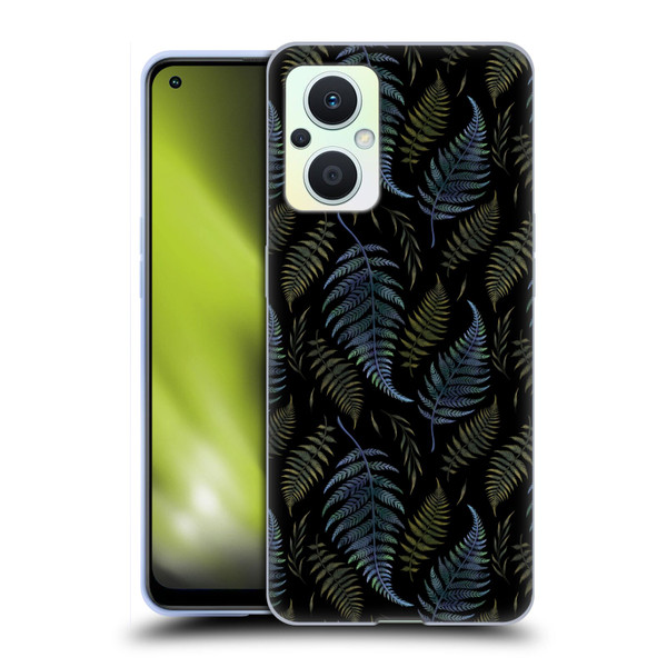 Episodic Drawing Pattern Leaves Soft Gel Case for OPPO Reno8 Lite