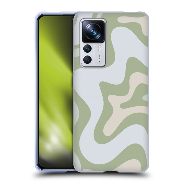 Kierkegaard Design Studio Art Retro Swirl Abstract Sage Soft Gel Case for Xiaomi 12T Pro
