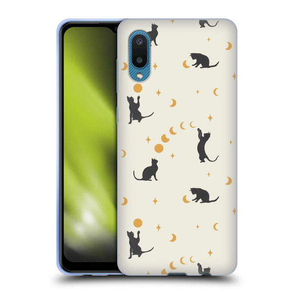 Episodic Drawing Pattern Cat And Moon Soft Gel Case for Samsung Galaxy A02/M02 (2021)