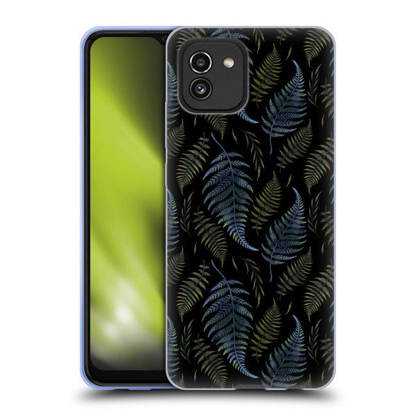 Episodic Drawing Pattern Leaves Soft Gel Case for Samsung Galaxy A03 (2021)