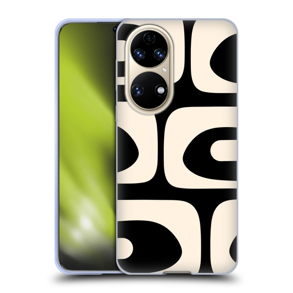 Kierkegaard Design Studio Retro Abstract Patterns Modern Piquet Black Cream Soft Gel Case for Huawei P50