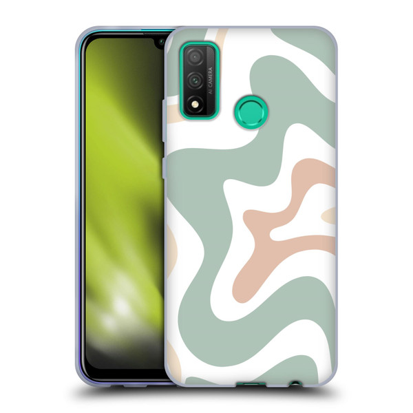 Kierkegaard Design Studio Retro Abstract Patterns Celadon Sage Swirl Soft Gel Case for Huawei P Smart (2020)