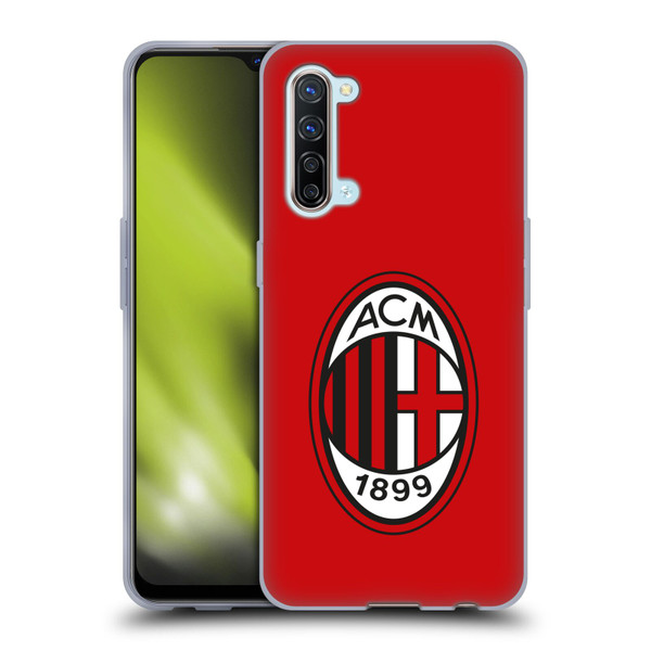 AC Milan Crest Full Colour Red Soft Gel Case for OPPO Find X2 Lite 5G