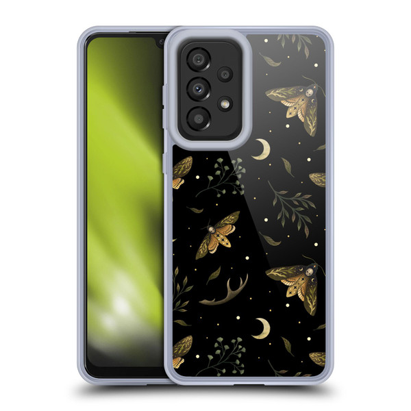 Episodic Drawing Pattern Death Head Moth Soft Gel Case for Samsung Galaxy A33 5G (2022)