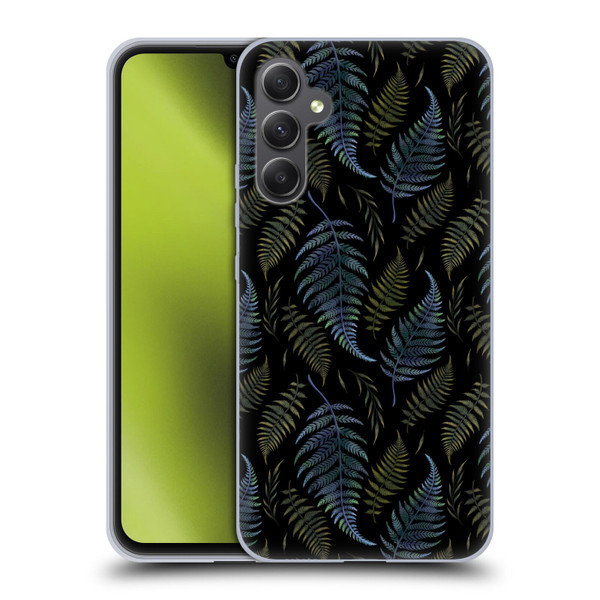 Episodic Drawing Pattern Leaves Soft Gel Case for Samsung Galaxy A34 5G