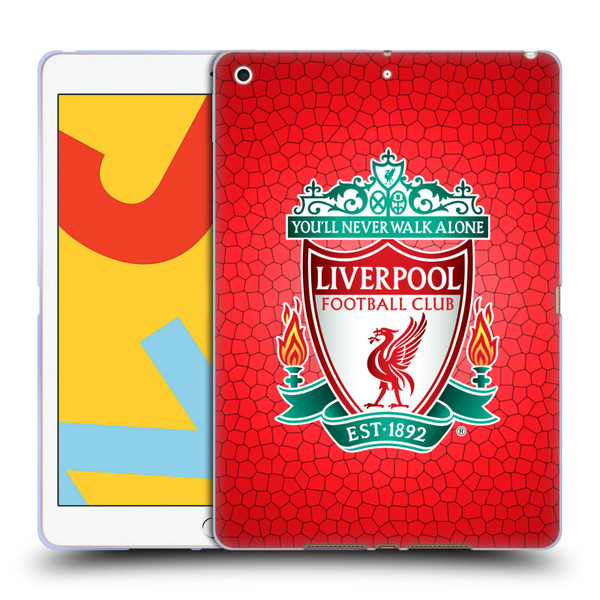 Liverpool Football Club Crest 2 Red Pixel 1 Soft Gel Case for Apple iPad 10.2 2019/2020/2021