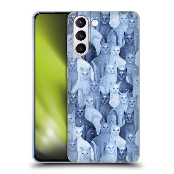 Episodic Drawing Pattern Cats Soft Gel Case for Samsung Galaxy S21+ 5G