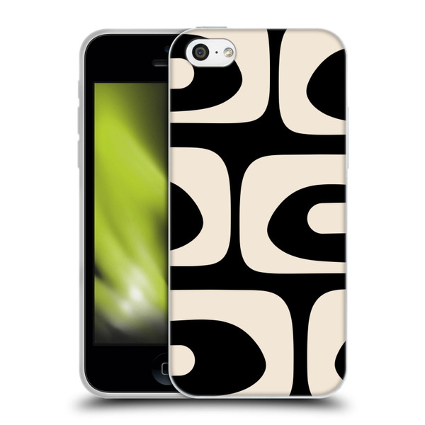 Kierkegaard Design Studio Retro Abstract Patterns Modern Piquet Black Cream Soft Gel Case for Apple iPhone 5c