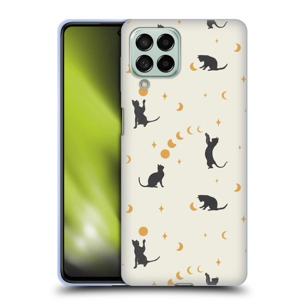 Episodic Drawing Pattern Cat And Moon Soft Gel Case for Samsung Galaxy M53 (2022)