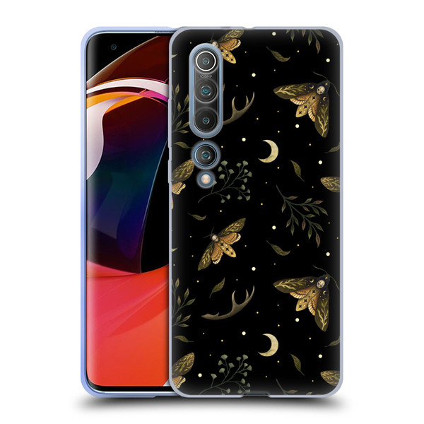 Episodic Drawing Pattern Death Head Moth Soft Gel Case for Xiaomi Mi 10 5G / Mi 10 Pro 5G