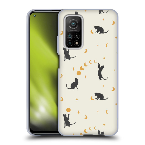 Episodic Drawing Pattern Cat And Moon Soft Gel Case for Xiaomi Mi 10T 5G