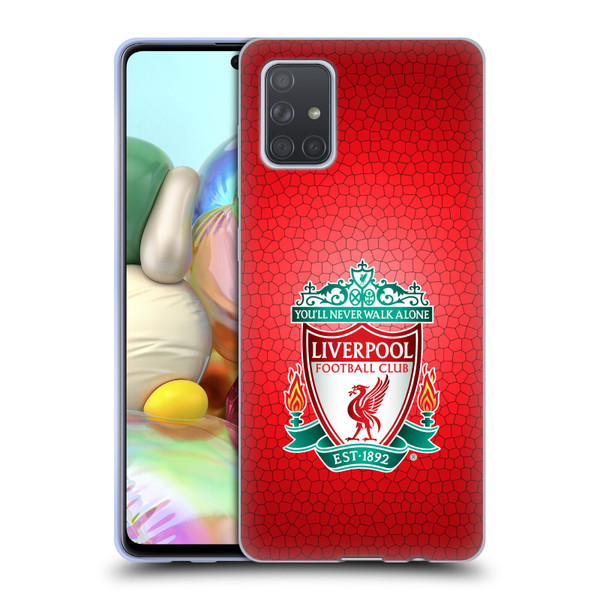 Liverpool Football Club Crest 2 Red Pixel 1 Soft Gel Case for Samsung Galaxy A71 (2019)