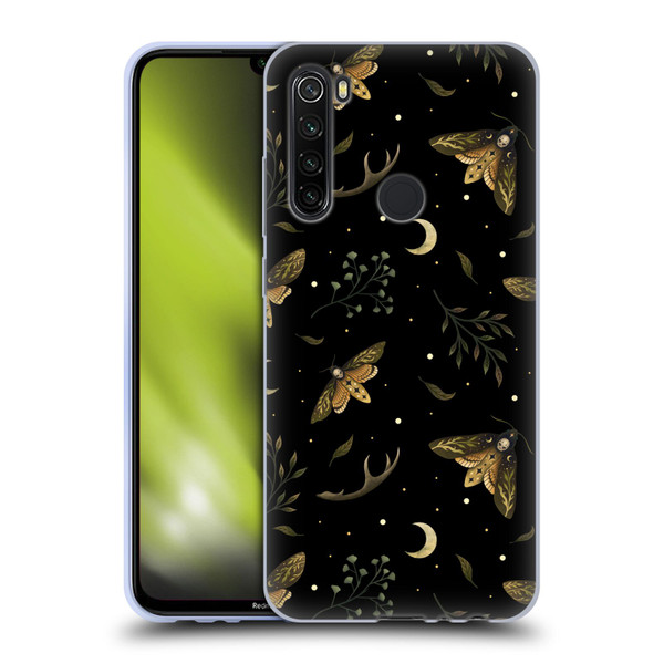 Episodic Drawing Pattern Death Head Moth Soft Gel Case for Xiaomi Redmi Note 8T