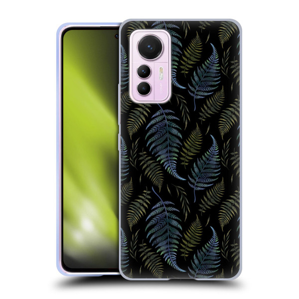 Episodic Drawing Pattern Leaves Soft Gel Case for Xiaomi 12 Lite