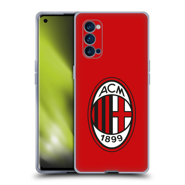 AC Milan Crest Full Colour Red Soft Gel Case for OPPO Reno 4 Pro 5G