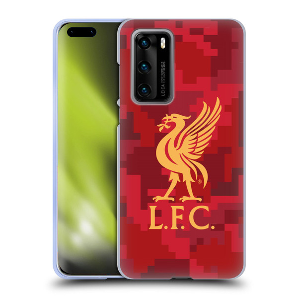 Liverpool Football Club Digital Camouflage Home Red Soft Gel Case for Huawei P40 5G