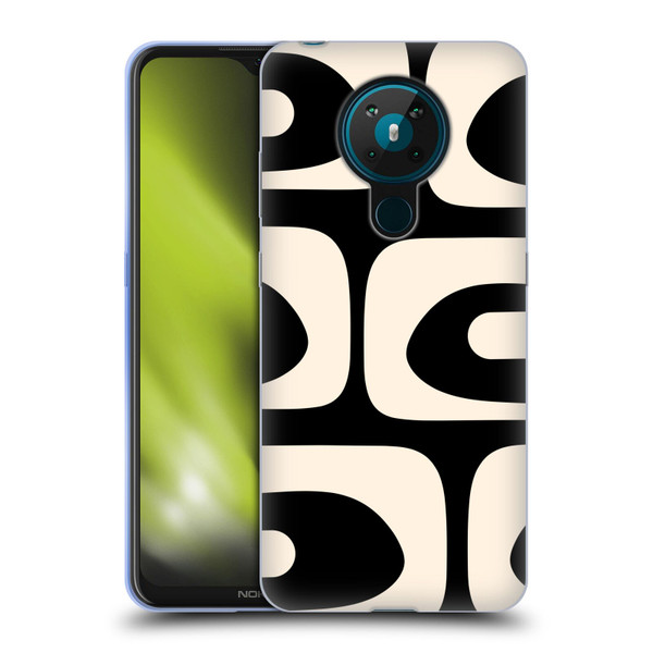 Kierkegaard Design Studio Retro Abstract Patterns Modern Piquet Black Cream Soft Gel Case for Nokia 5.3