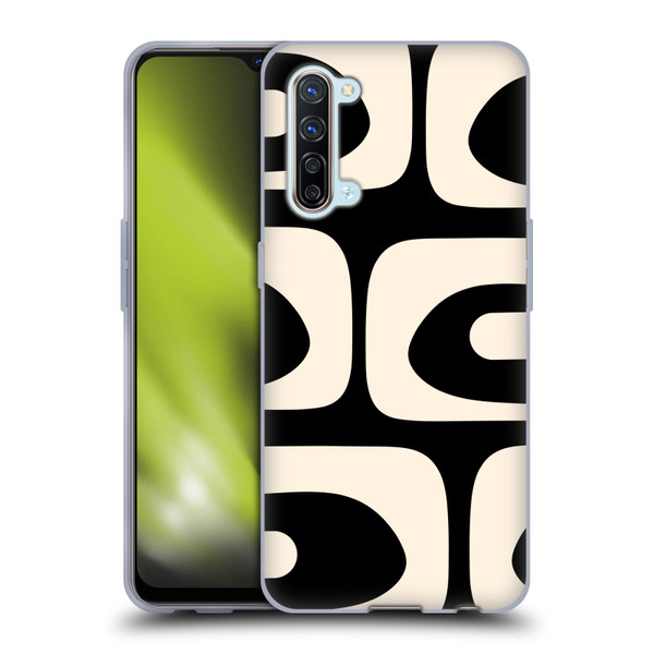 Kierkegaard Design Studio Retro Abstract Patterns Modern Piquet Black Cream Soft Gel Case for OPPO Find X2 Lite 5G