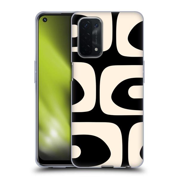 Kierkegaard Design Studio Retro Abstract Patterns Modern Piquet Black Cream Soft Gel Case for OPPO A54 5G