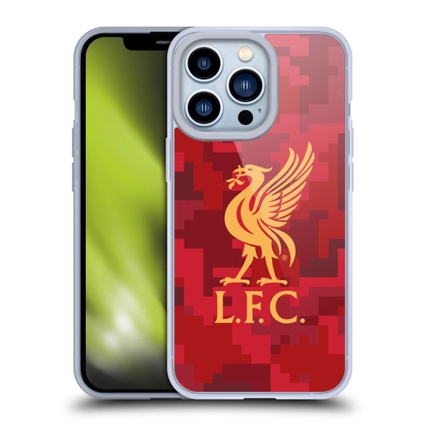Liverpool Football Club Digital Camouflage Home Red Soft Gel Case for Apple iPhone 13 Pro