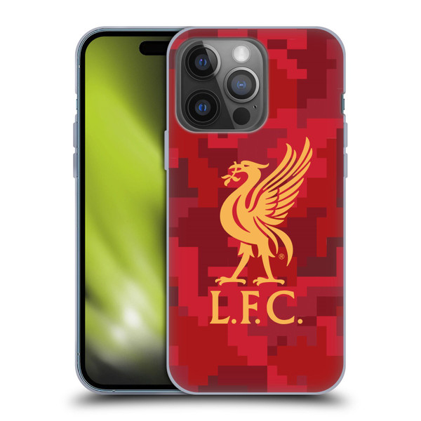 Liverpool Football Club Digital Camouflage Home Red Soft Gel Case for Apple iPhone 14 Pro