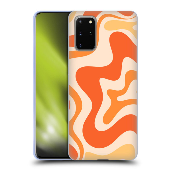 Kierkegaard Design Studio Retro Abstract Patterns Tangerine Orange Tone Soft Gel Case for Samsung Galaxy S20+ / S20+ 5G