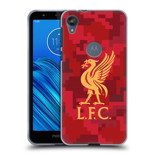 Liverpool Football Club Digital Camouflage Home Red Soft Gel Case for Motorola Moto E6