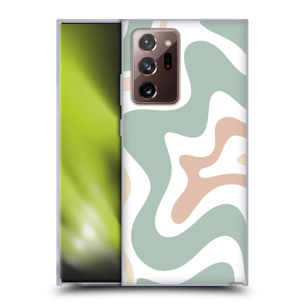 Kierkegaard Design Studio Retro Abstract Patterns Celadon Sage Swirl Soft Gel Case for Samsung Galaxy Note20 Ultra / 5G