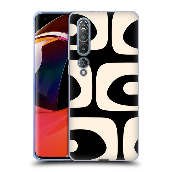 Kierkegaard Design Studio Retro Abstract Patterns Modern Piquet Black Cream Soft Gel Case for Xiaomi Mi 10 5G / Mi 10 Pro 5G