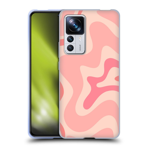 Kierkegaard Design Studio Retro Abstract Patterns Soft Pink Liquid Swirl Soft Gel Case for Xiaomi 12T Pro
