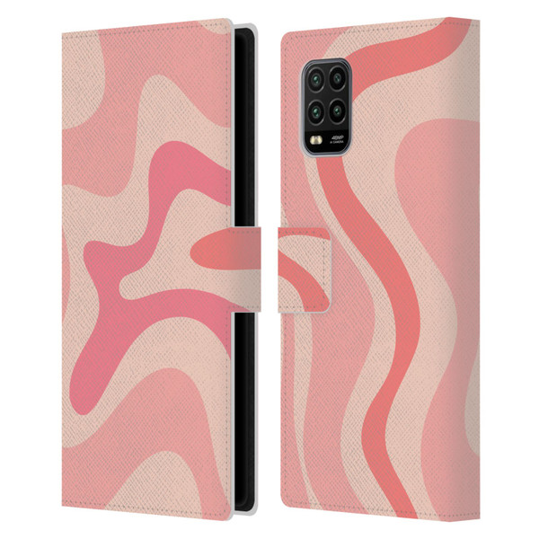 Kierkegaard Design Studio Retro Abstract Patterns Soft Pink Liquid Swirl Leather Book Wallet Case Cover For Xiaomi Mi 10 Lite 5G