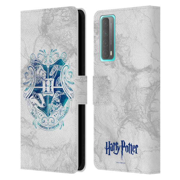 Harry Potter Deathly Hallows IX Hogwarts Aguamenti Leather Book Wallet Case Cover For Huawei P Smart (2021)