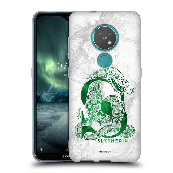 Harry Potter Deathly Hallows IX Slytherin Aguamenti Soft Gel Case for Nokia 6.2 / 7.2