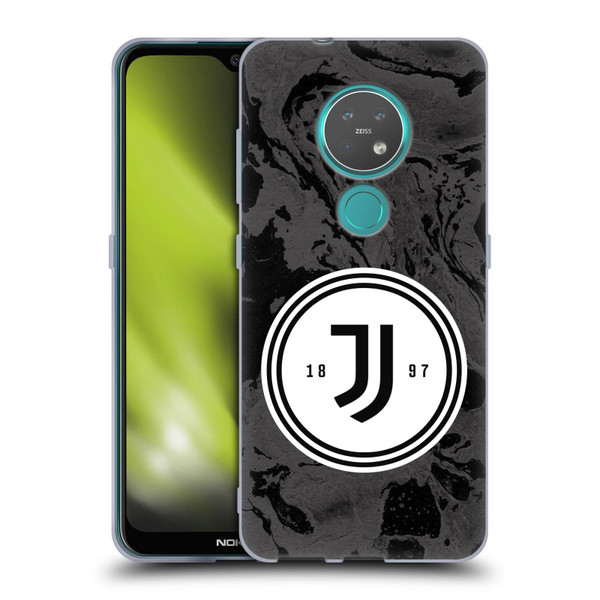 Juventus Football Club Art Monochrome Marble Logo Soft Gel Case for Nokia 6.2 / 7.2