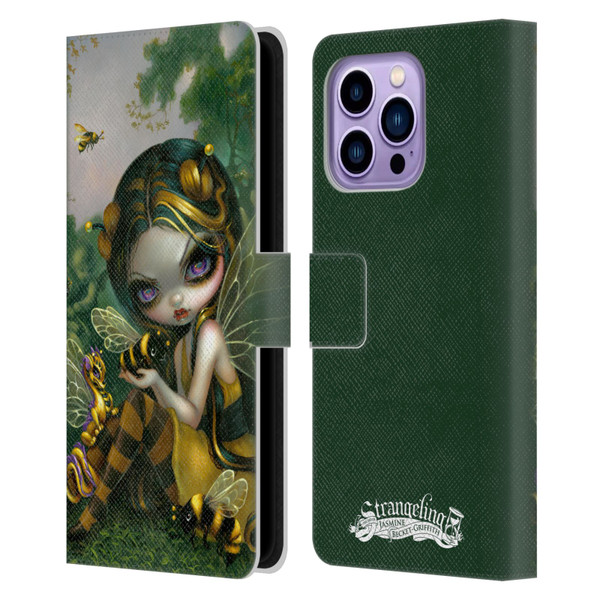 Strangeling Dragon Bee Fairy Leather Book Wallet Case Cover For Apple iPhone 14 Pro Max