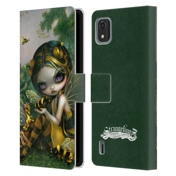 Strangeling Dragon Bee Fairy Leather Book Wallet Case Cover For Nokia C2 2nd Edition
