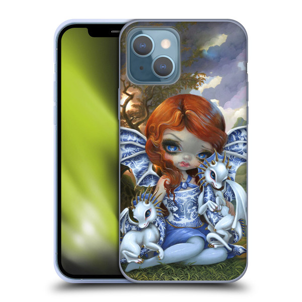 Strangeling Dragon Blue Willow Fairy Soft Gel Case for Apple iPhone 13