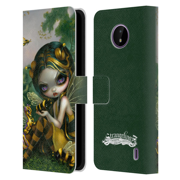 Strangeling Dragon Bee Fairy Leather Book Wallet Case Cover For Nokia C10 / C20