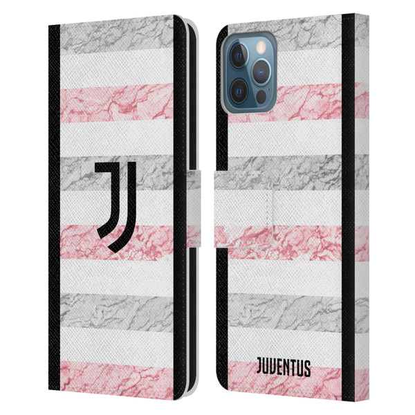 Juventus Football Club 2023/24 Match Kit Away Leather Book Wallet Case Cover For Apple iPhone 12 / iPhone 12 Pro