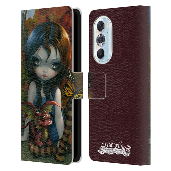 Strangeling Dragon Autumn Fairy Leather Book Wallet Case Cover For Motorola Edge X30