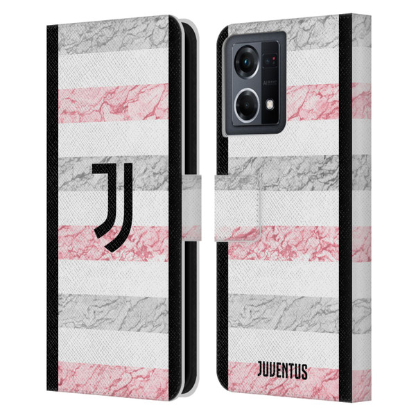 Juventus Football Club 2023/24 Match Kit Away Leather Book Wallet Case Cover For OPPO Reno8 4G