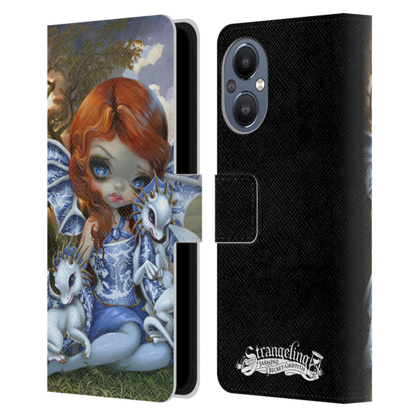 Strangeling Dragon Blue Willow Fairy Leather Book Wallet Case Cover For OnePlus Nord N20 5G