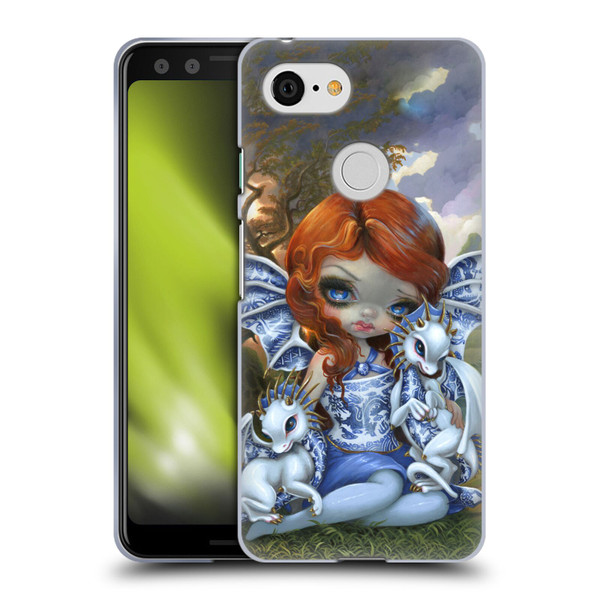 Strangeling Dragon Blue Willow Fairy Soft Gel Case for Google Pixel 3