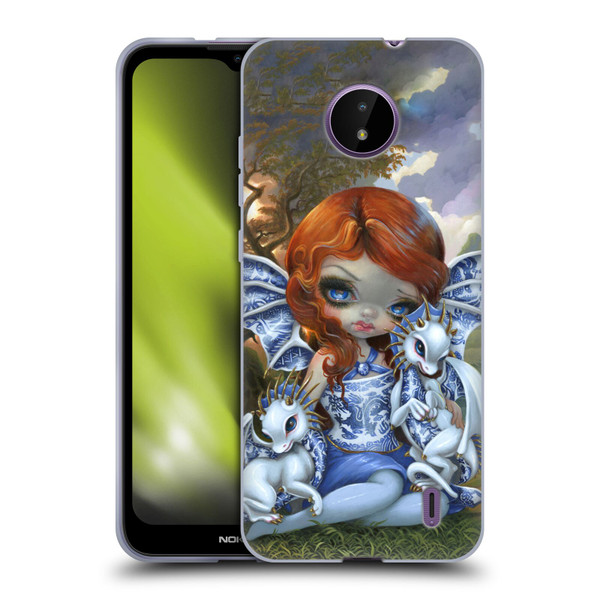 Strangeling Dragon Blue Willow Fairy Soft Gel Case for Nokia C10 / C20