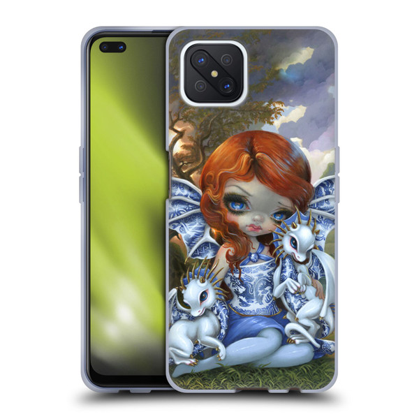 Strangeling Dragon Blue Willow Fairy Soft Gel Case for OPPO Reno4 Z 5G