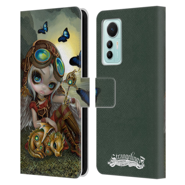 Strangeling Dragon Steampunk Fairy Leather Book Wallet Case Cover For Xiaomi 12 Lite
