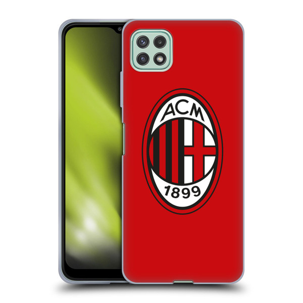 AC Milan Crest Full Colour Red Soft Gel Case for Samsung Galaxy A22 5G / F42 5G (2021)