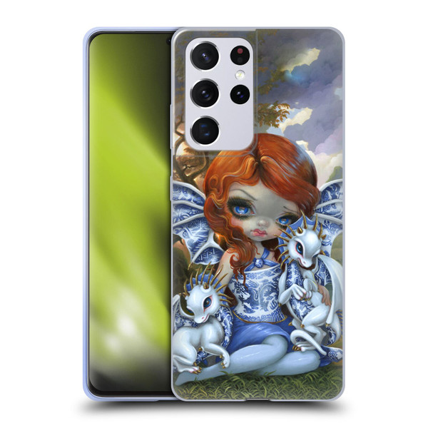 Strangeling Dragon Blue Willow Fairy Soft Gel Case for Samsung Galaxy S21 Ultra 5G